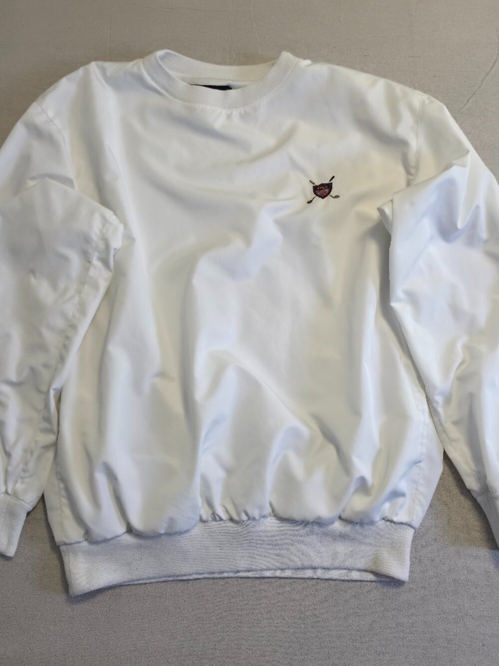 Vintage 90s Polo Golf Ralph Lauren Pull Over Windbreaker Jacket White Men's M